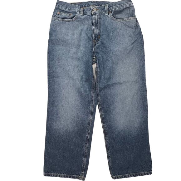 Vintage Polo Jeans Ralph Lauren Womens 10 Heritage Preppy Cropped Saturday Jeans - Picture 1 of 16